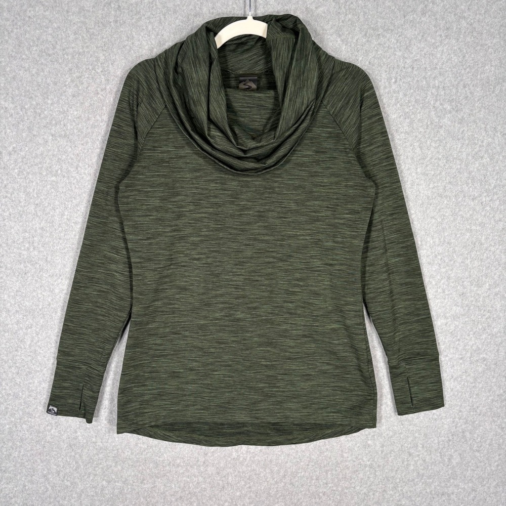 Storm Creek Cowl Neck Pullover Small Thumb Holes Mid Layer Fleece Lined Ski Snow